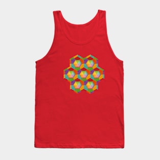 Rainbow Geometric Hexagons Tank Top